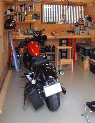 20 ft. Metal Motocycle Storage Shed and Workshop.