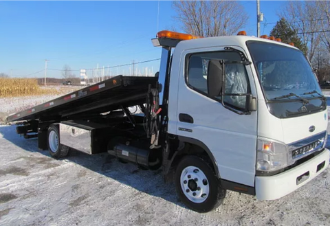 Tilt and Load truck for 16 ft. Lawn and Garden Shed delivery