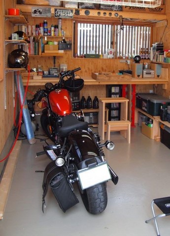 16 ft.Metal Motorcycle Storage Sheds and Workshop.