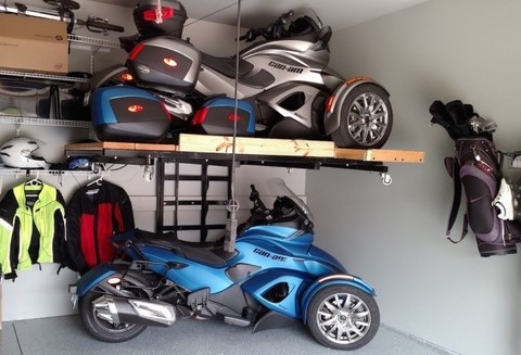 24 ft. Metal Motocycle Storage Shed and Workshop.