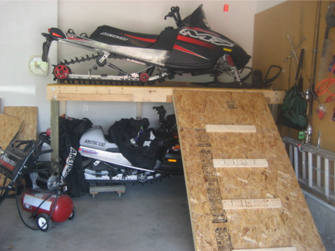 26ft. Metal Snowmobile Storage Shed and Workshop.